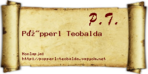 Pöpperl Teobalda névjegykártya